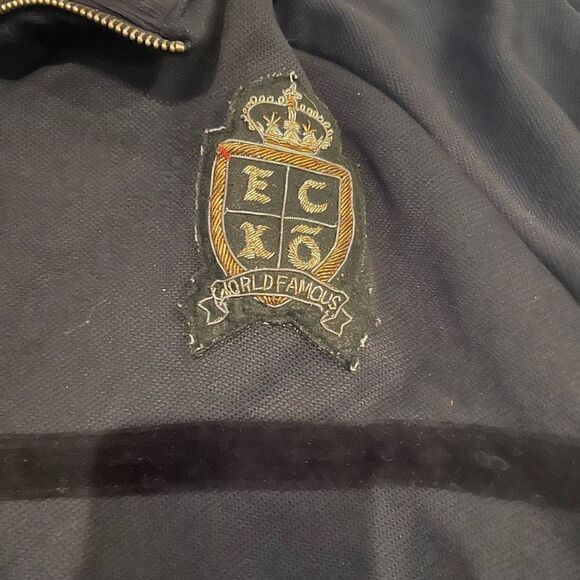 Ecko Unlimited Rhino Brand zip up track jacket sweatshirt gold emblem black XL - Picture 2 of 9